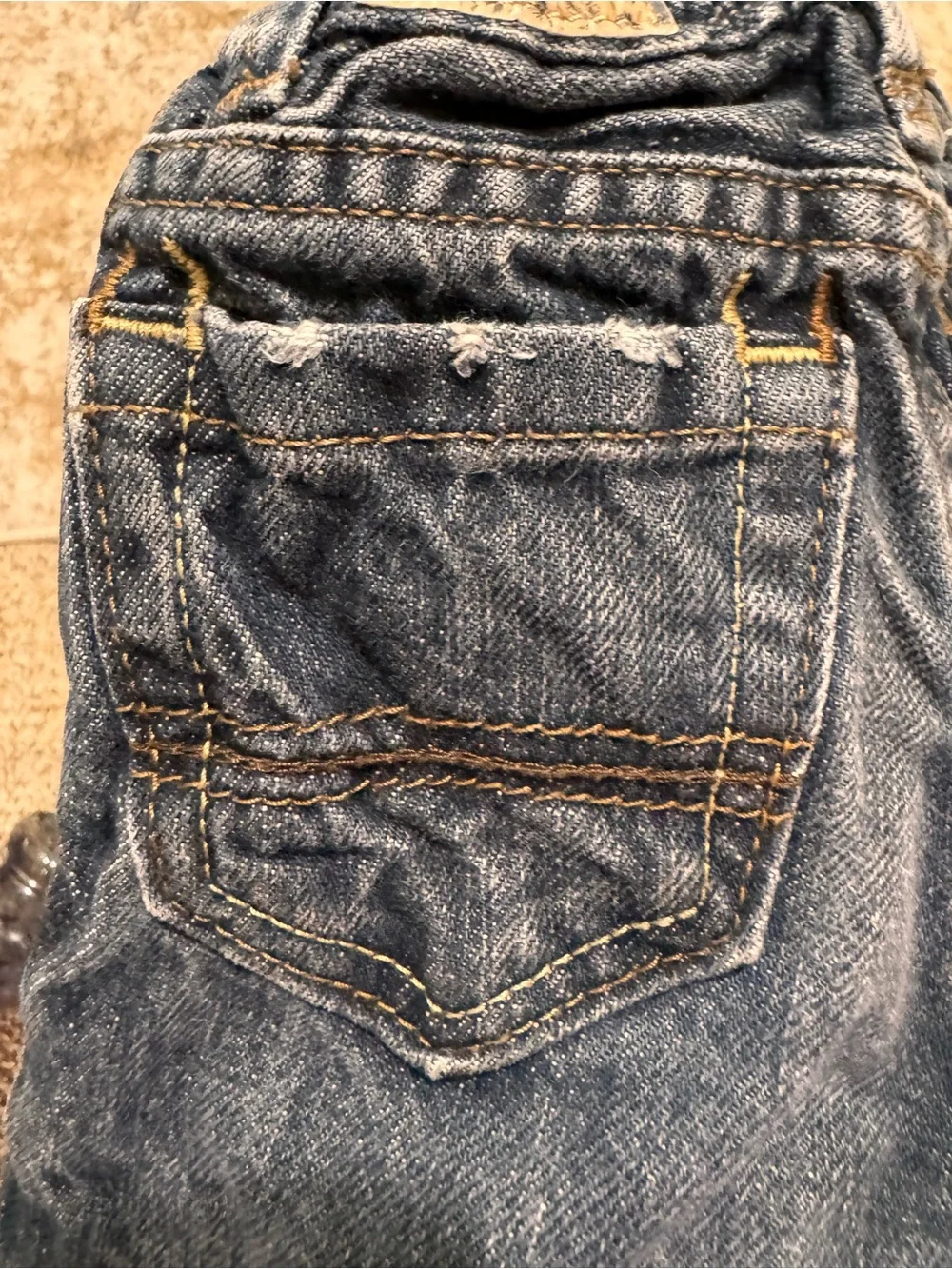 The Children's Place Distressed Baby Denim Jeans - Faux Repair Patches